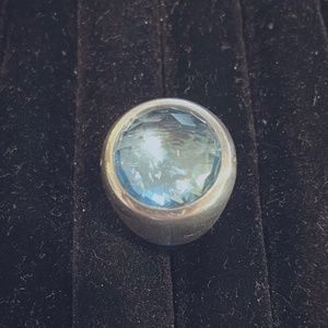 Exquisite John Hardy Sterling Silver and Blue Topaz Ring